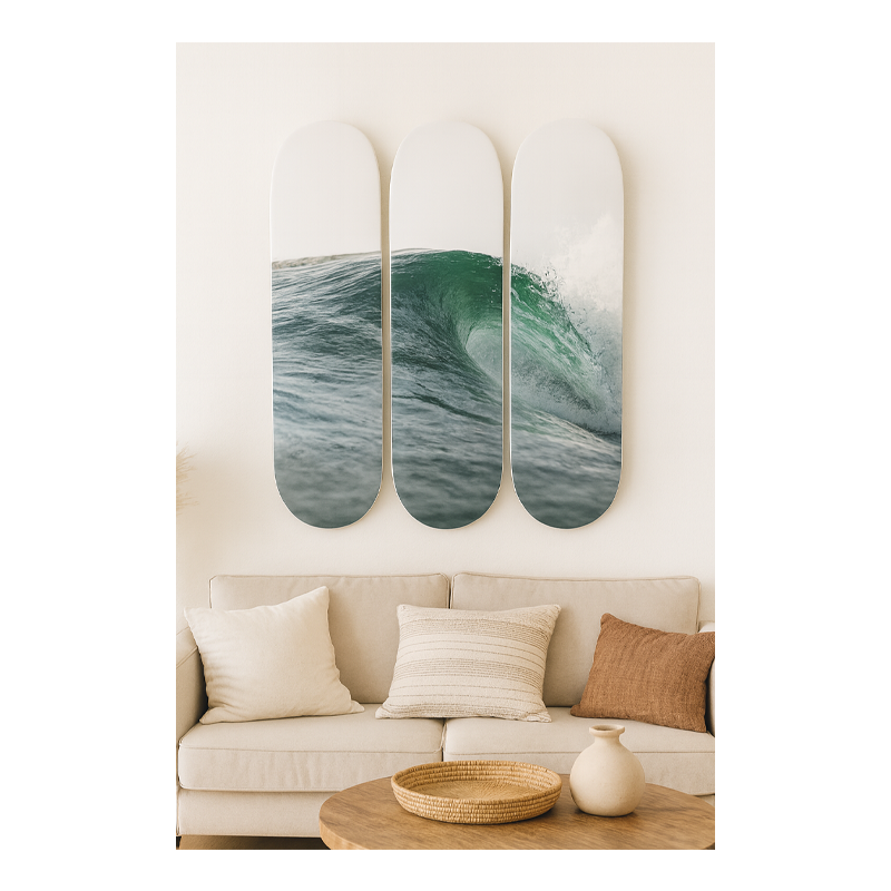 Make Your Own Custom Skateboard Triptych – Upload a Photo or Design